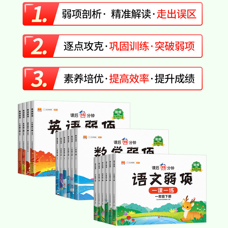 2024弱项同步练习册一二年级三四五六年级上册上册语文数学英语人教版小学必刷题课堂笔记专项训练题课前预习单教材资料一课一练