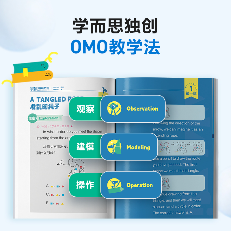 学而思袋鼠趣味数学 国际数学活动真题集 袋鼠数学官方用书 中英双语视频讲解 小学一二三四五六年级用书 独创OMO教学法