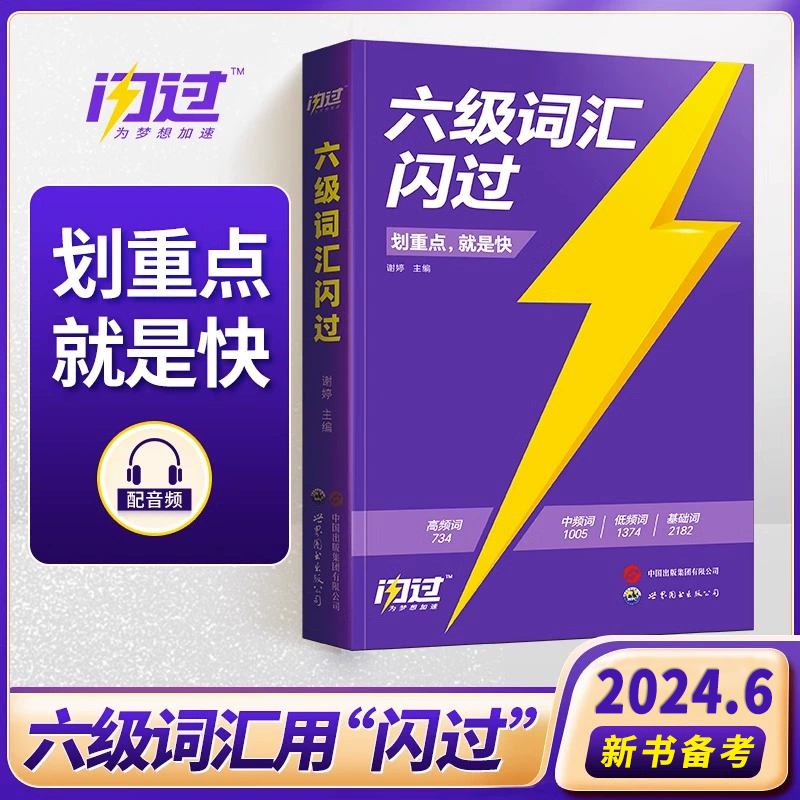 六级词汇闪过 备考2024.6巨微大学英语四六级高频词单词本专项训练便携乱序版历年真题考试真题试卷2025考研词汇闪过英语一二真相 - 图0