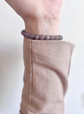 天然和田玉手串烟紫手串浓紫百搭新中式国风九紫离火紫色保真