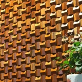 Треугольный трехмерный квадратный ТВ-фон из цельного дерева, настенный бревенчатый мозаичный магазин, украшение музыкальной комнаты, звуковая доска, деревянная