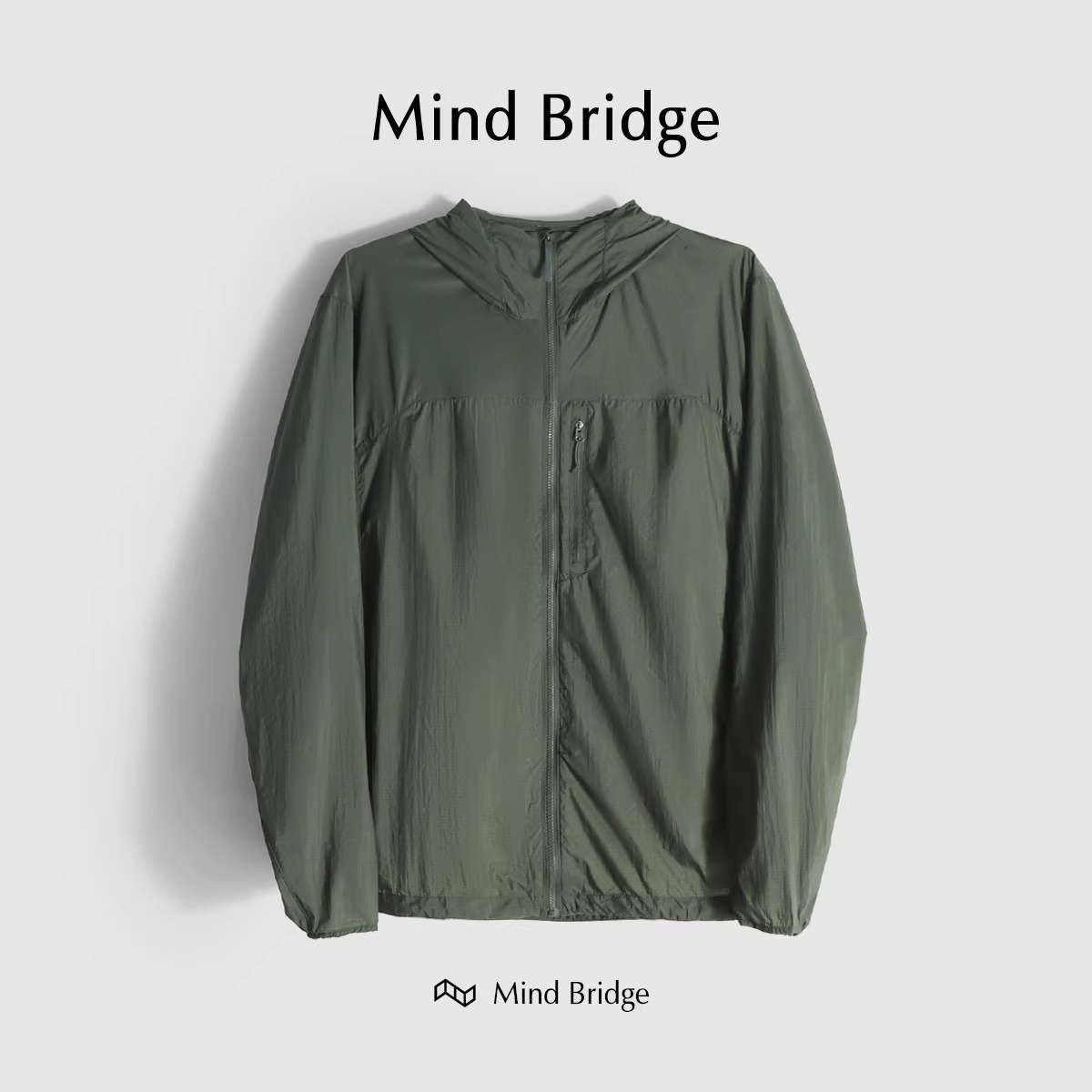 Mind Bridge户外连帽防晒衣男夏薄款透气防紫外线钓鱼防晒服外套 - 图3