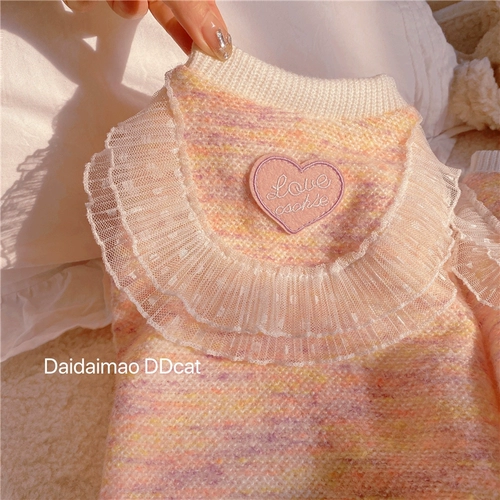 Сумка кошачья кружева возлюбленная ~ осень и зимний вязаный вязаный вышитый питомник одежда кошка