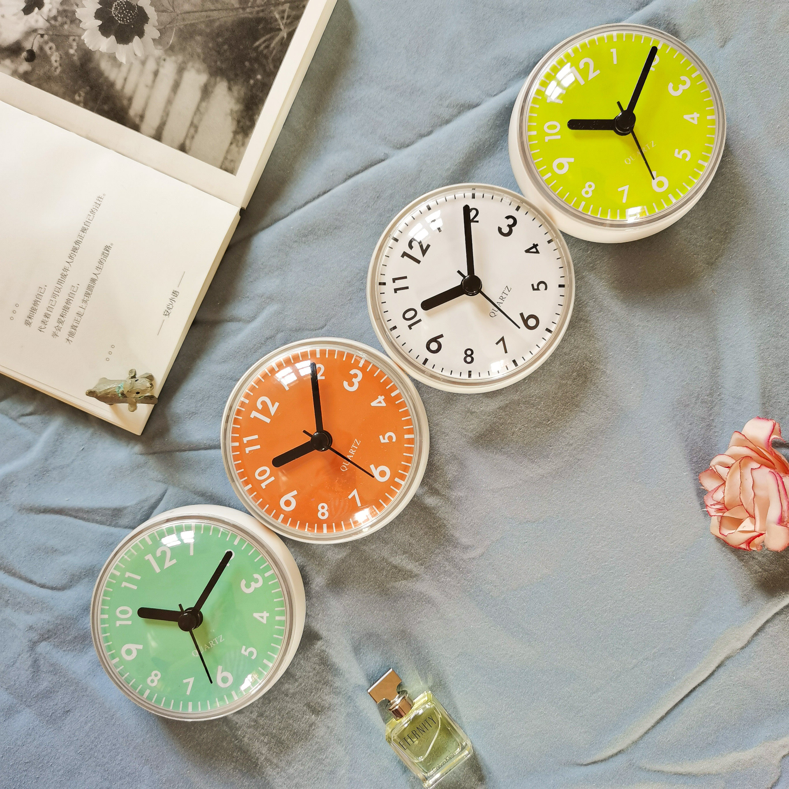 小黄鸭浴室钟表日韩静音黄色吸盘式防水吸墙挂钟厨房数字冰箱贴钟,淘宝优惠券,粉丝福利购,淘宝优惠卷