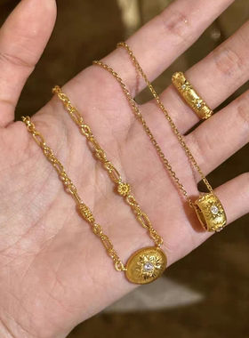 S925纯银！拉丝小银豆小金豆手链项链戒指意大利工艺布家风轻奢