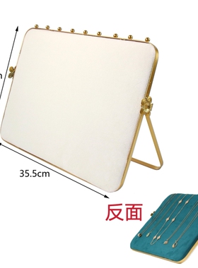绒布饰品盘立式展示架首饰架托盘影楼婚纱礼服馆秀禾头饰陈列架子