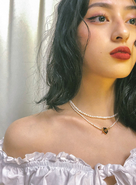 ntw定制高闪天然珍珠项链金吊坠