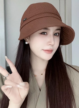 鸭舌帽休闲女显脸小渔夫帽