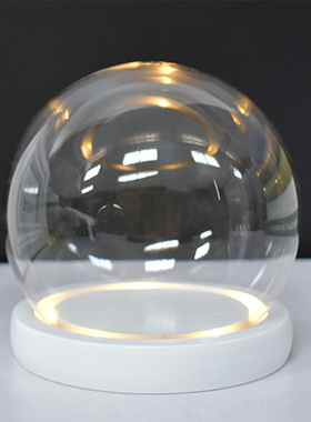 永生花圆球玻璃罩底座粘土防尘罩