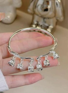 铃兰花开口手镯ins甜美灵动