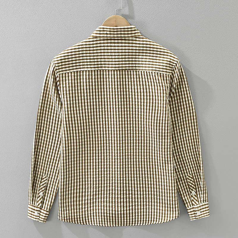 格子长袖衬衫男士潮流痞帅高级感时尚百搭休闲宽松上衣男装7653,淘宝优惠券,粉丝福利购,淘宝优惠卷
