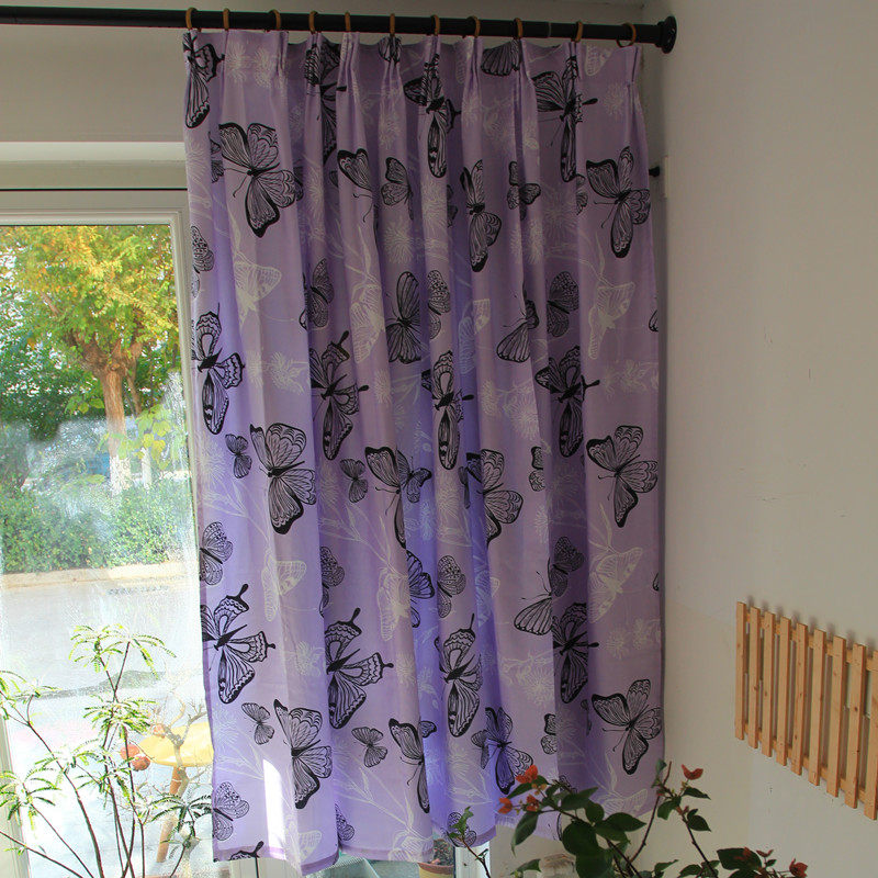 外贸窗帘成品窗帘磨毛加厚印花遮光客厅卧室飘窗短帘清仓可定制,淘宝优惠券,粉丝福利购,淘宝优惠卷