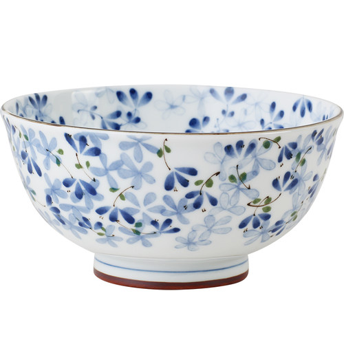 蓝莲花家居日式陶瓷日本进口餐具碗盘套装家用盘子釉下彩小蓝芽碗 - 图3