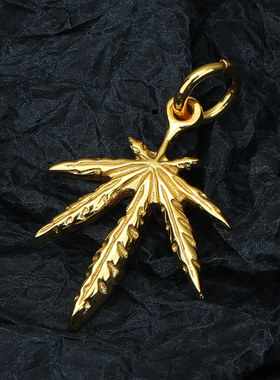 925银小树叶羽毛枫叶吊坠男女