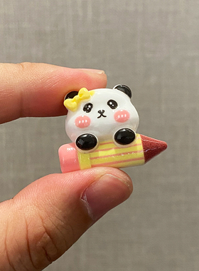 ins韩版可爱立体熊猫鞋扣