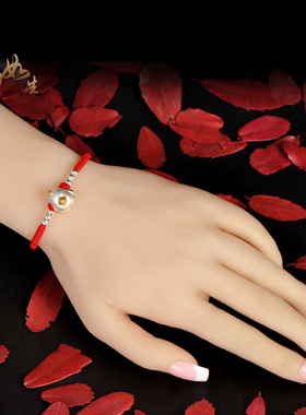 男女纯银生肖鸡智勇双全手脚链