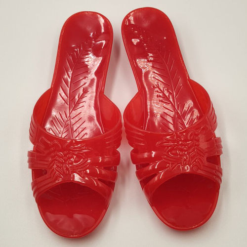 珠江菊花水晶拖鞋夏女居家防滑软底果冻经典怀旧塑胶料妈妈凉拖鞋 - 图0