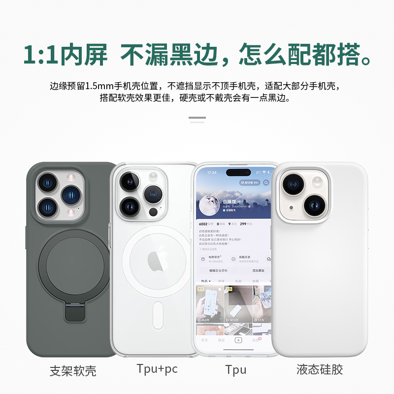 适用苹果15钢化膜15ProMax白边全玻璃覆盖iPhone14防指纹白色高清14plus送贴膜神器13Pro白边框膜电镀疏油层 - 图2