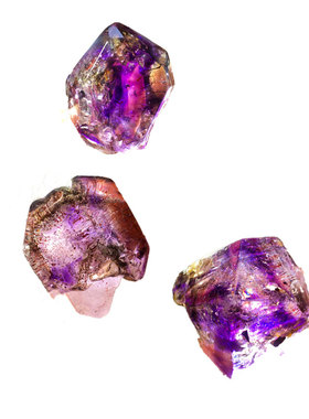 天然超七原石紫发晶彼岸花吊坠