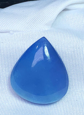 巴西天然魔鬼蓝冰种蓝海宝吊坠