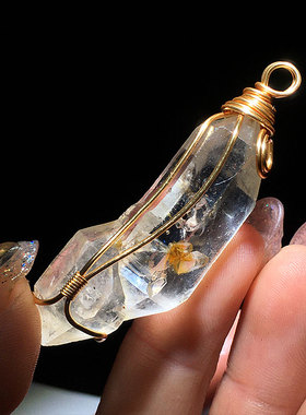 赫尔基蒙闪灵钻水胆骨干绕丝吊坠