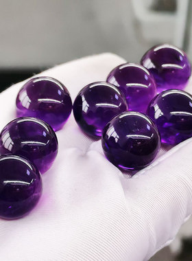 天然紫水晶散珠圆珠DIY手链配饰