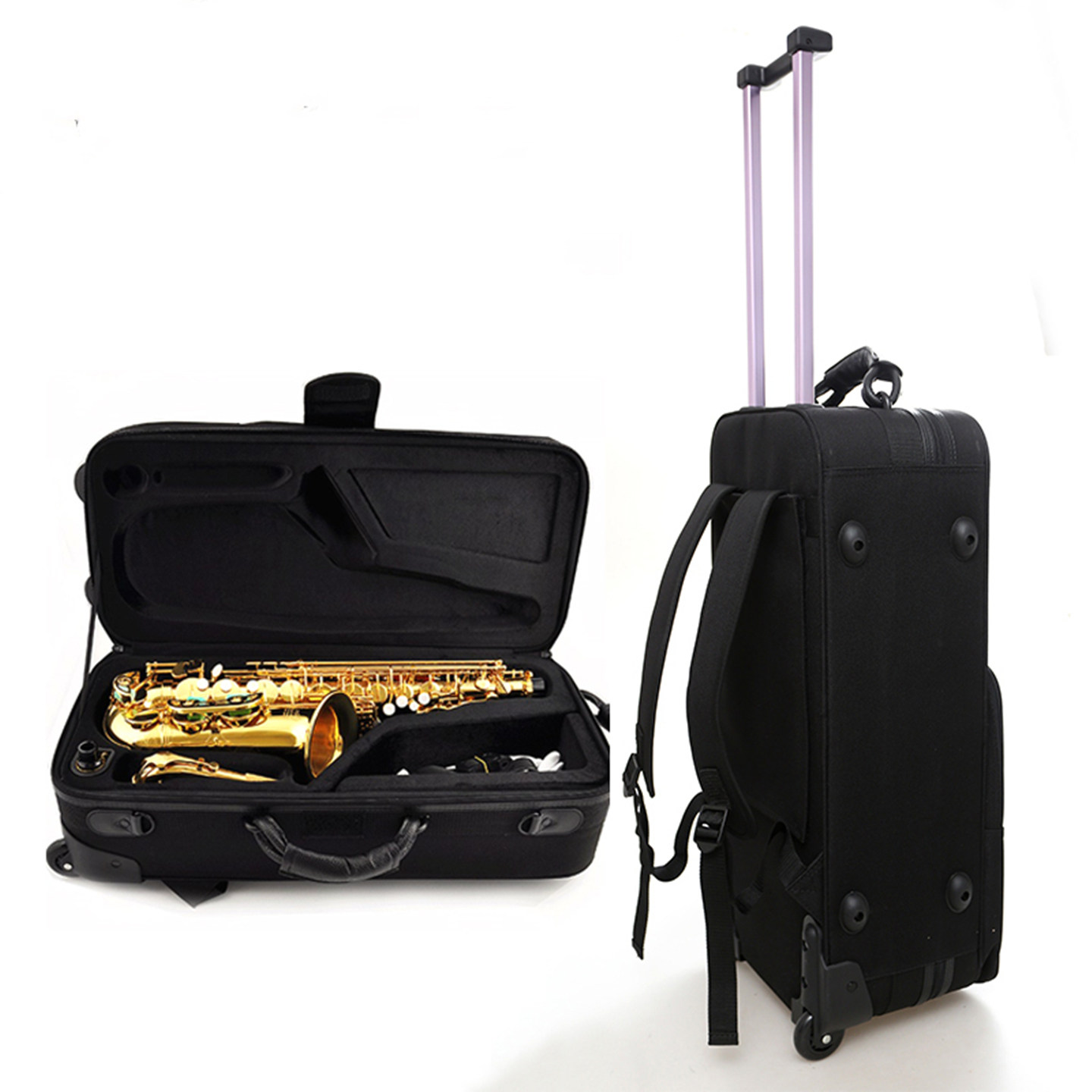 防水中音萨克斯箱包专用萨克斯拉杆箱包盒次中音萨克斯箱包带轮子,淘宝优惠券,粉丝福利购,淘宝优惠卷