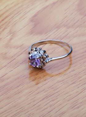 纯银饰品钻戒镶嵌宝石全新现货