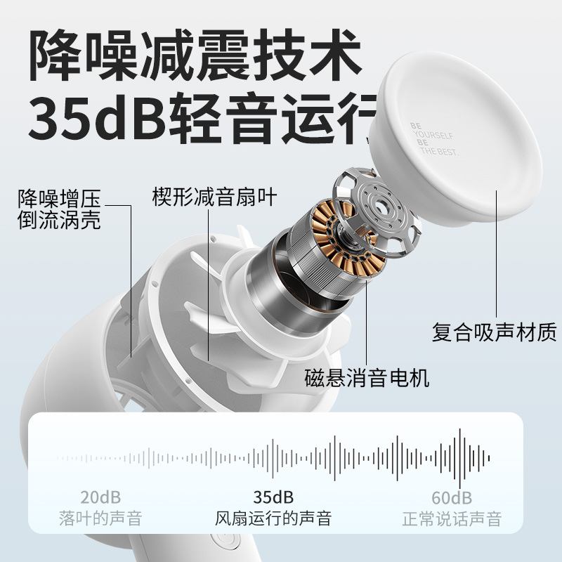 几素手持小风扇涡轮便携式随身小型迷你无叶静音学生小充电扇礼品