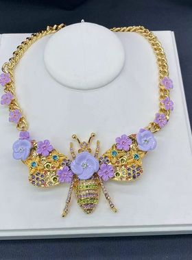 intage中古BJ项链大合集滴釉蜜蜂