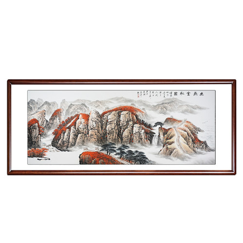 幽燕金秋图国画手绘万里长城靠山图办公室客厅壁画金山岭晨光挂画 - 图3