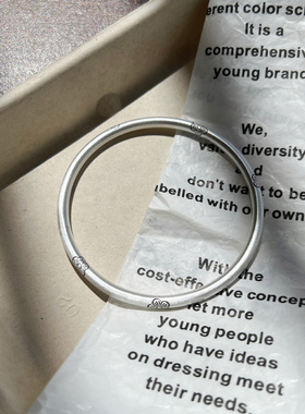 古风足银999.9梅花闭口实心手镯