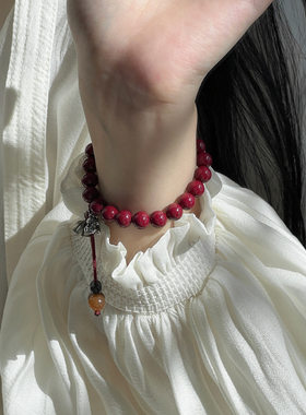 朱砂紫金砂葫芦莲蓬手链