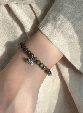 金丝楠阴沉木两世欢莲蓬手链