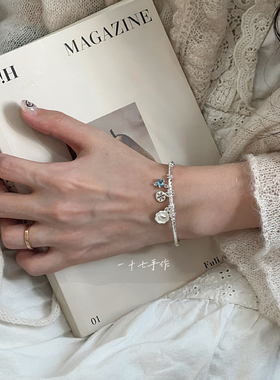 星星雪花原创s925纯银弹力绳手链