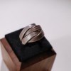 Made in Thailand, Nanzhu, Chiang Mai handmade silver ring, solid silver geometric line index finger ring