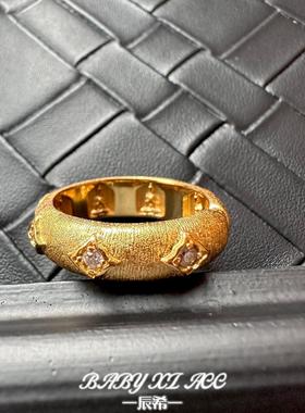 「无相佛」小众设计款古法拉丝工艺轻奢复古时尚百搭高级戒指手镯