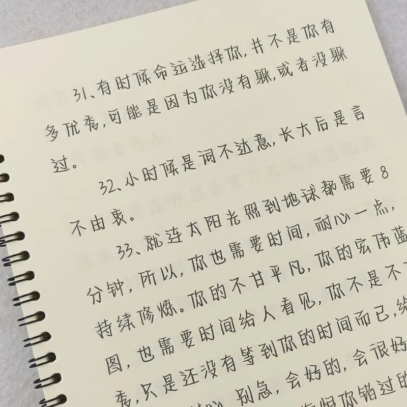 董yu辉语录行楷体鲸落体练字帖女生字体硬笔手写体奶酪体情书体