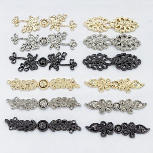 金属盘扣中国风汉服子母扣纽扣旗袍唐装复古对扣搭扣古风扣子装饰 - 图2