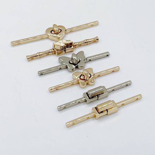 合金一字锁扣新中式盘扣西服大衣衬衫金属对扣拧扣转扣服饰领扣钮 - 图0