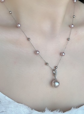 满天星曼塔玫瑰珍珠项链女2025新款爆款轻奢高级感气质锁骨链颈链