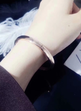 钛钢玫瑰金色百搭配饰手环