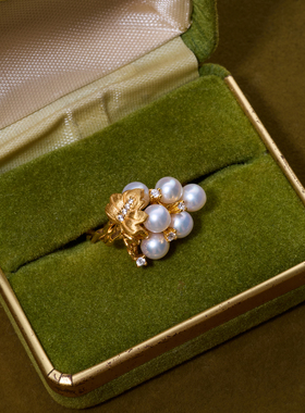 《盛宴2.0》复古设计感葡萄精致百搭气质紫锂辉银镀金色戒指环女