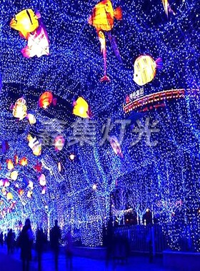 户外商业美陈亮化吊饰游乐园景区街打卡拍照道具氛围感吊挂装饰