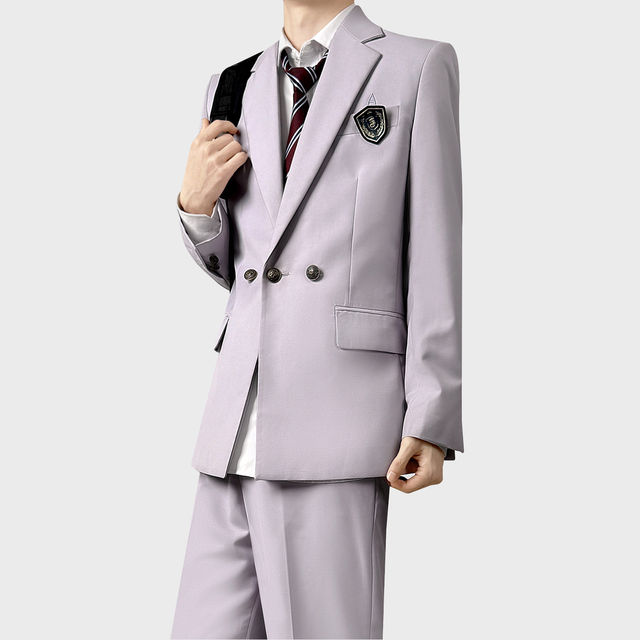ລຸງ Kimura dk ພາສາຍີ່ປຸ່ນຕົ້ນສະບັບ lilac ສີບົວ suit jacket ຜູ້ຊາຍວິທະຍາໄລໃນດູໃບໄມ້ລົ່ນໂຮງຮຽນສະຫນອງຄວາມຮູ້ສຶກຊຸດຊຸດເອກະພາບ