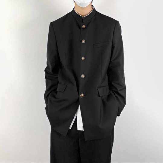 Uncle Kimura retro tunic suit with stand collar student suit
