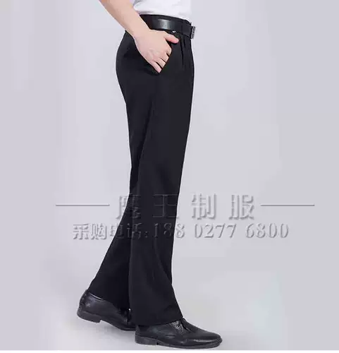 Пиджак классического кроя, мужские черные штаны для работы, свободный прямой крой