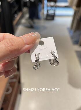 轻奢钻石高级感小巧精致耳钉银针