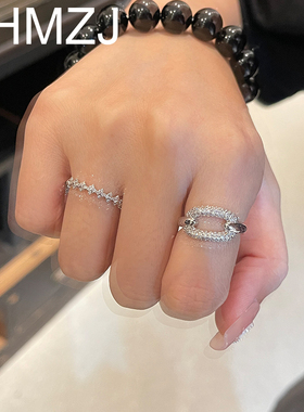 nyunyu同款戒指女环扣几何指环