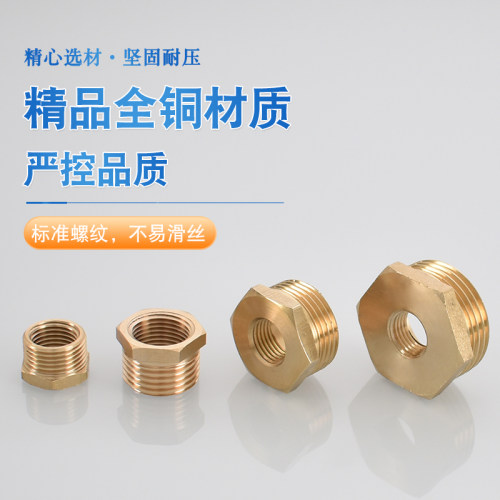全铜6分转4分变1寸2分转3分变1分内外丝1/2变径补心异径接头补芯 - 图1